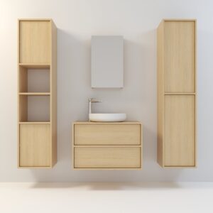 Szafka łazienkowa wisząca Minimal 2 szuflady - Dąb Vicenza