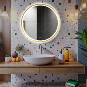 Lustro Venti podświetlane Orion Gold fi 80cm